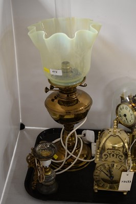 Lot 472 - Victorian oil lamp; and other items, various.