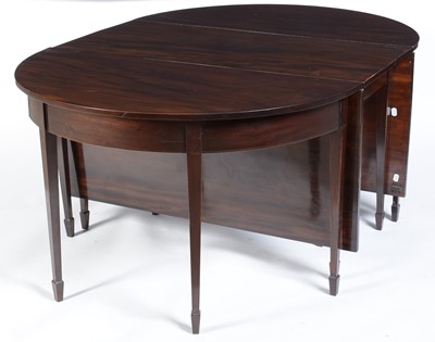 Lot 1030 - Weir & Hamilton, Glasgow: a Georgian style mahogany D end dining table