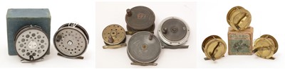 Lot 597 - A selection of trout reels, various.