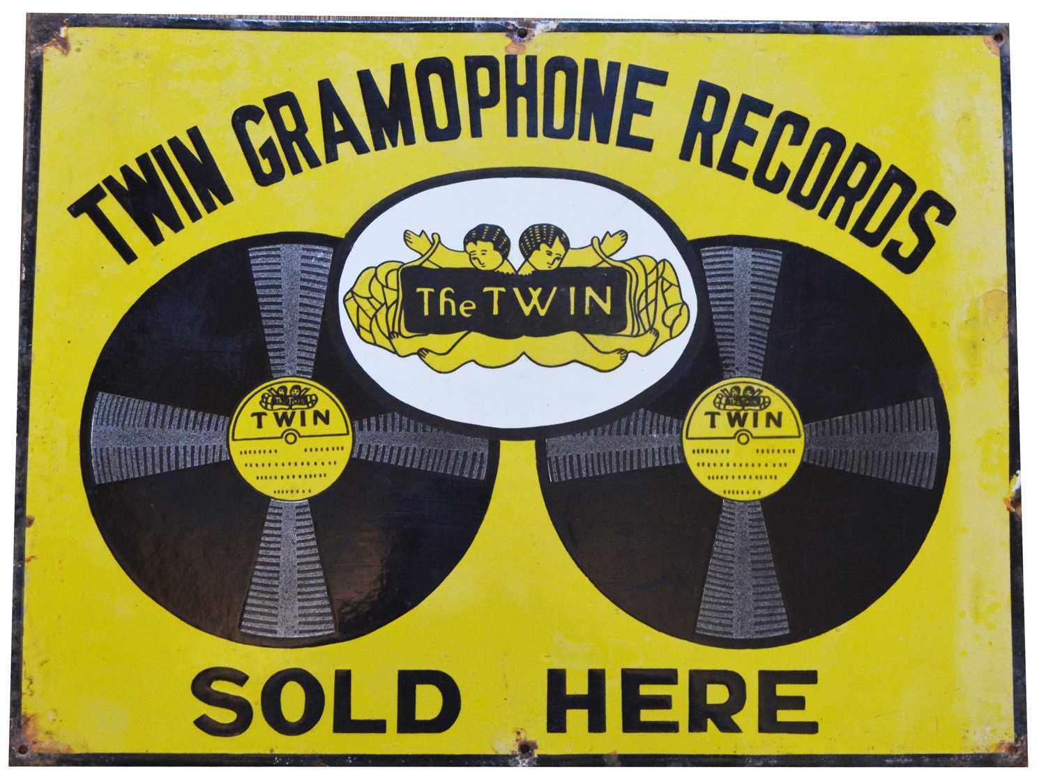Lot 717 - 'The Twin' enamel advertising sign