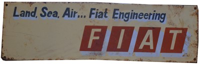 Lot 722 - Fiat enamel advertising sign