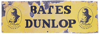 Lot 724 - Bates Dunlop enamel advertising sign