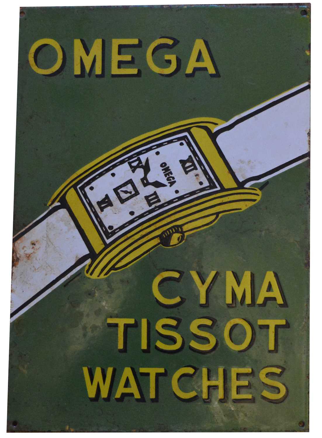 Lot 728 - Omega enamel advertising sign