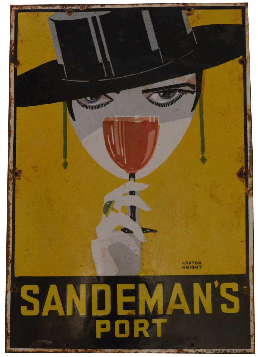 Lot 731 - Sandeman's Port enamel advertising sign