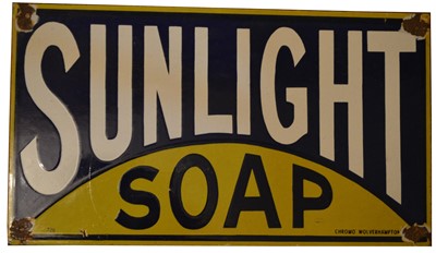Lot 740 - Sunlight Soap enamel advertising sign