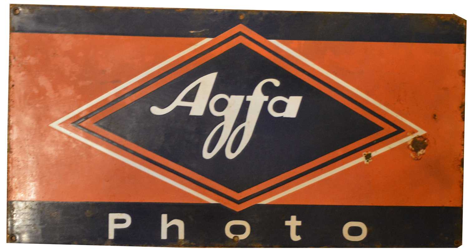 Lot 745 - Agfa enamel advertising sign