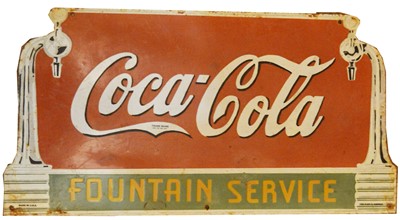 Lot 749 - Coca-Cola enamel advertising sign