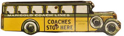 Lot 751 - Marigold Coach Lines enamel advertising sign