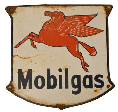 Lot 761 - Mobilgas enamel advertising sign