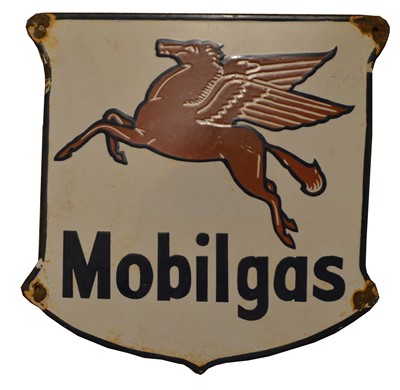 Lot 767 - Mobilgas enamel advertising sign