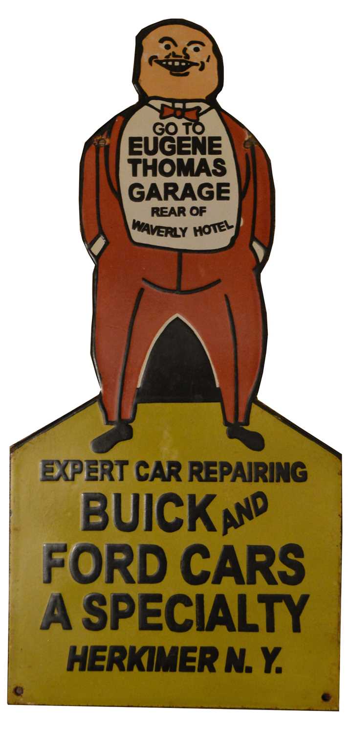 Lot 770 - Eugene Thomas Garage enamel advertising sign