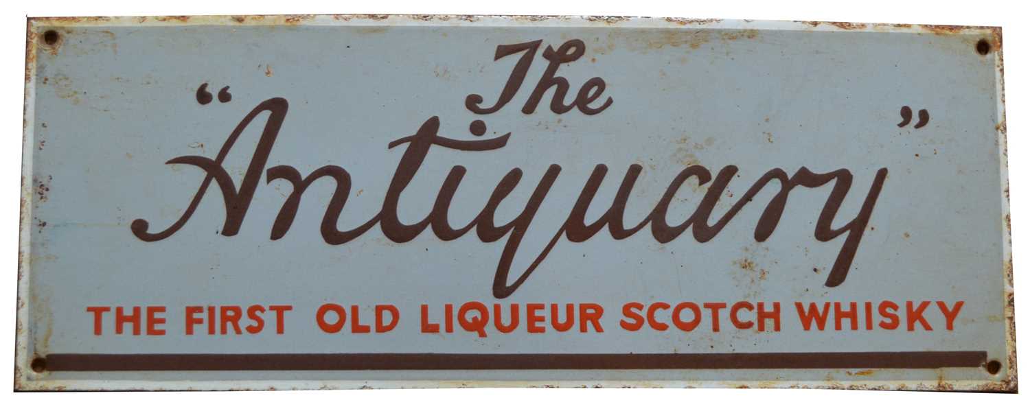 Lot 778 - The Antiquary enamel advertising sign