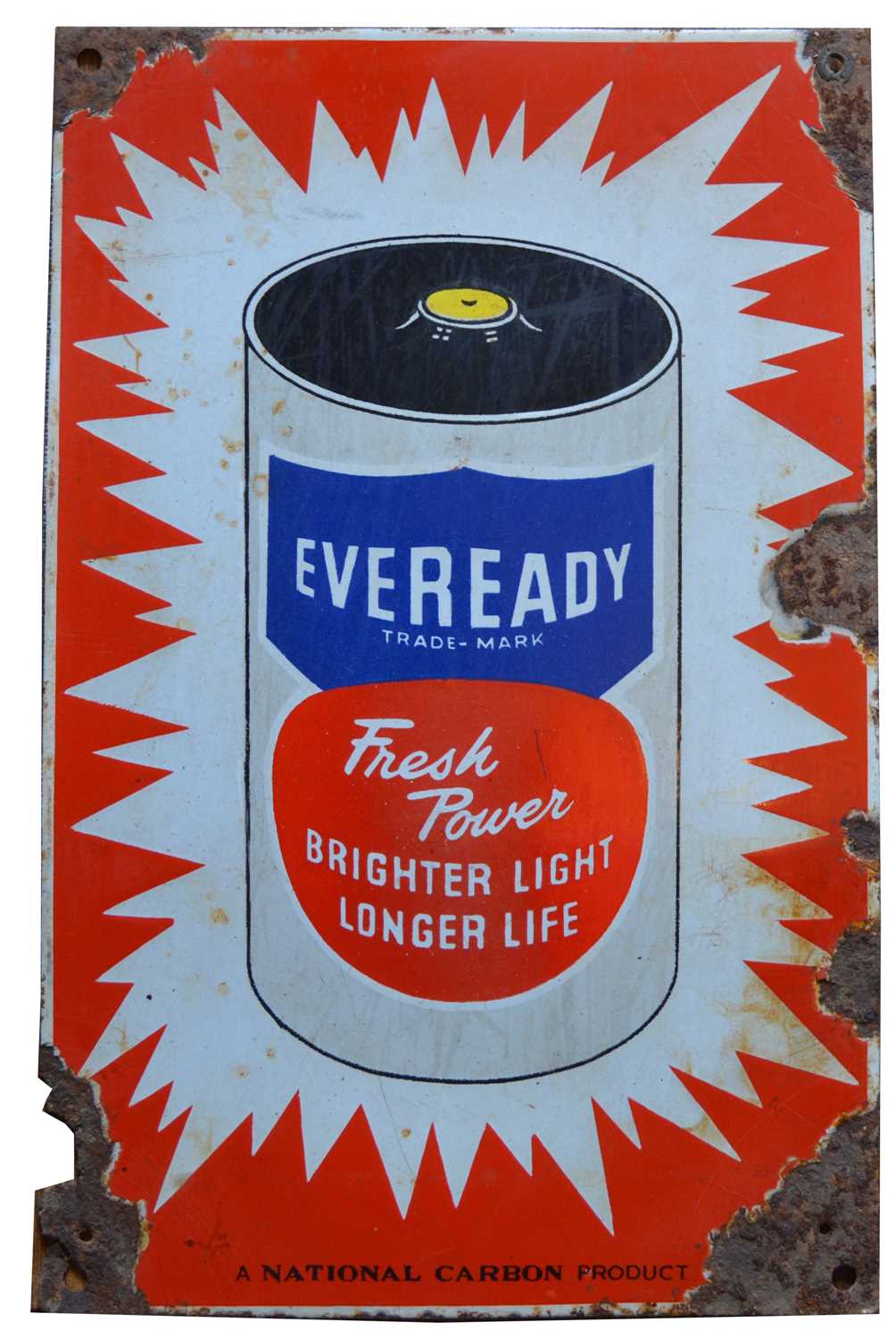 Lot 785 - Eveready enamel advertising sign