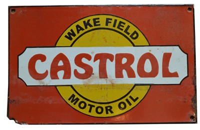 Lot 786 - Castrol enamel advertising sign