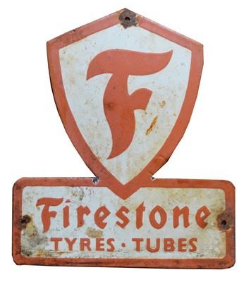 Lot 787 - Firestone enamel advertising sign
