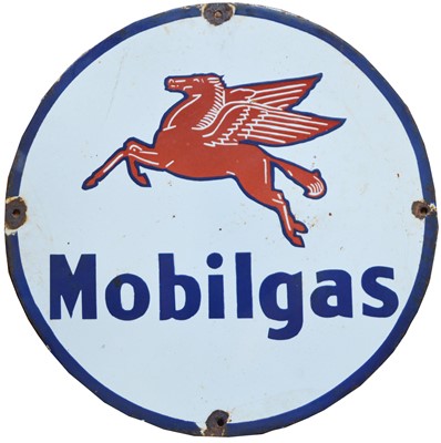Lot 788 - Mobilgas enamel advertising sign