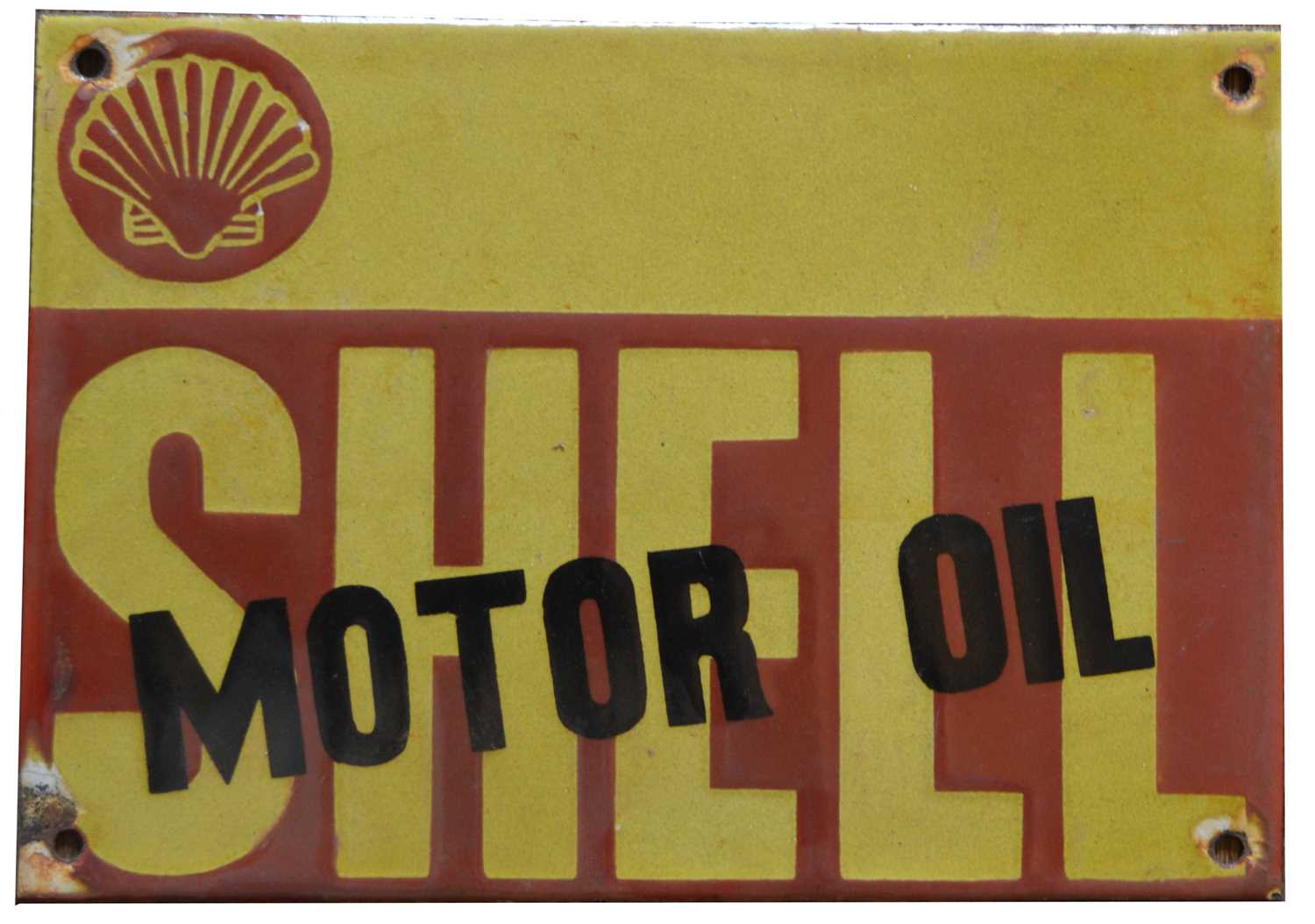 Lot 789 - Shell Motor Oil enamel advertising sign