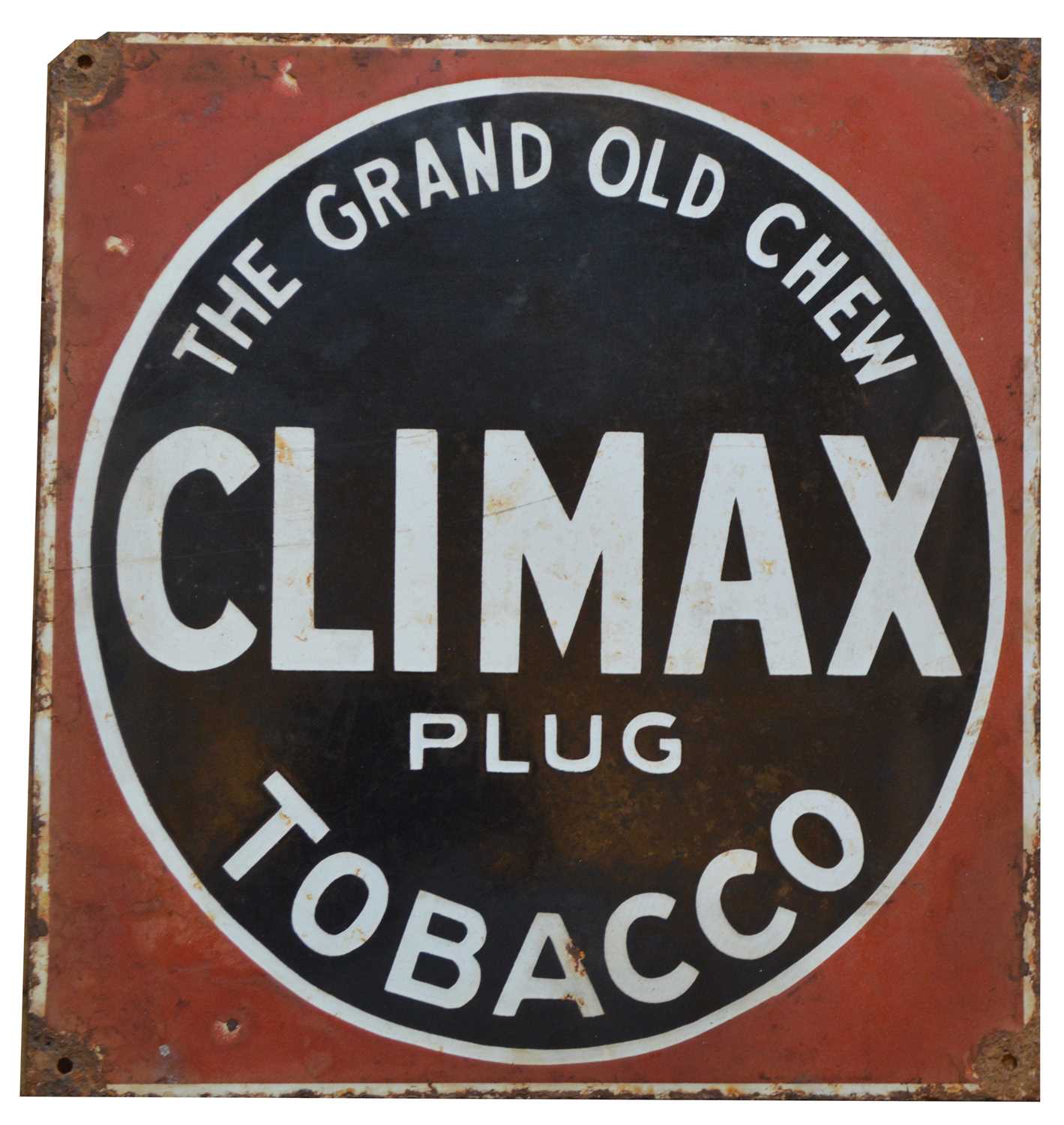 Lot 792 - Climax Tobacco enamel advertising sign