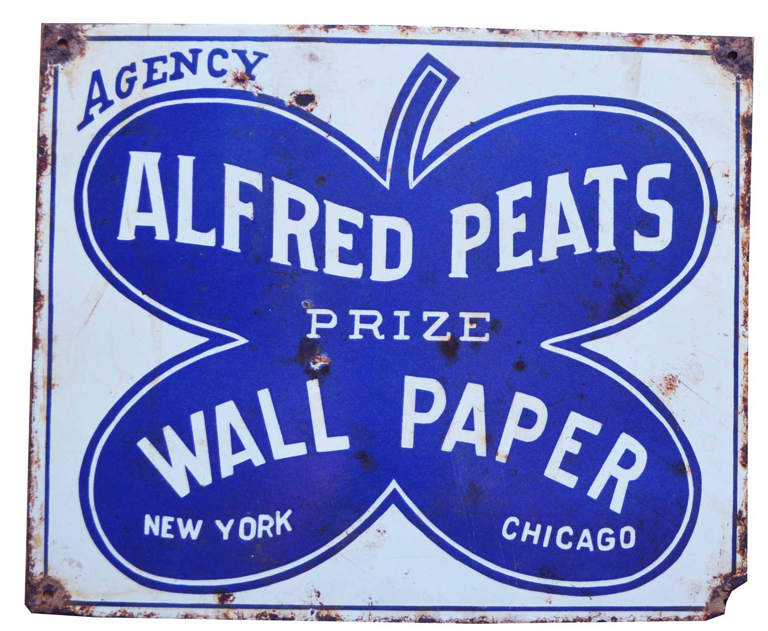 Lot 795 - Alfred Peats Wall Paper enamel advertising sign