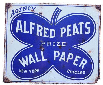 Lot 795 - Alfred Peats Wall Paper enamel advertising sign