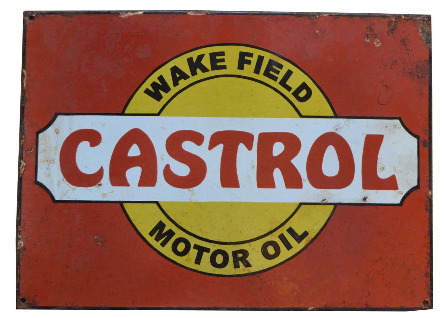 Lot 796 - Castrol enamel advertising sign