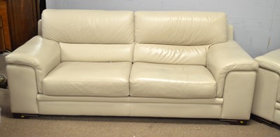 Lot 57 - A modern leather three piece suite