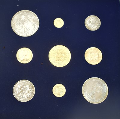 Lot 1036 - Bailiwick fo Jersey Queen Elizabeth II gold and silver coin set.