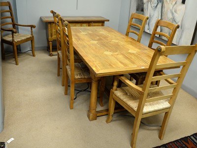 Lot 45 - A Barker and Stonehouse Flagstone dining room suite.