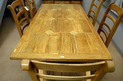 Lot 27 - A Barker and Stonehouse Flagstone dining room suite.
