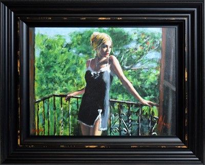 Lot 496 - Fabian Perez - Sally in the Sun | limited edition hand-embellished canvas print