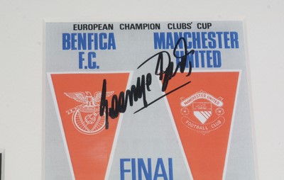 Lot 1169 - George Best, Manchester United: a signed European Champion Clubs' Cup Final programme