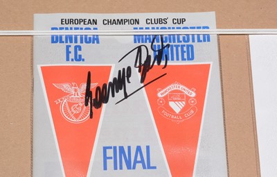 Lot 1169 - George Best, Manchester United: a signed European Champion Clubs' Cup Final programme