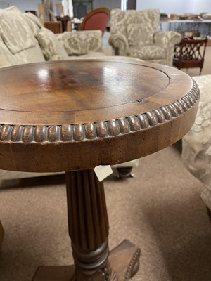 Lot 77 - A William IV mahogany pedestal wine table.