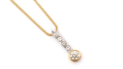 Lot 497 - A diamond pendant