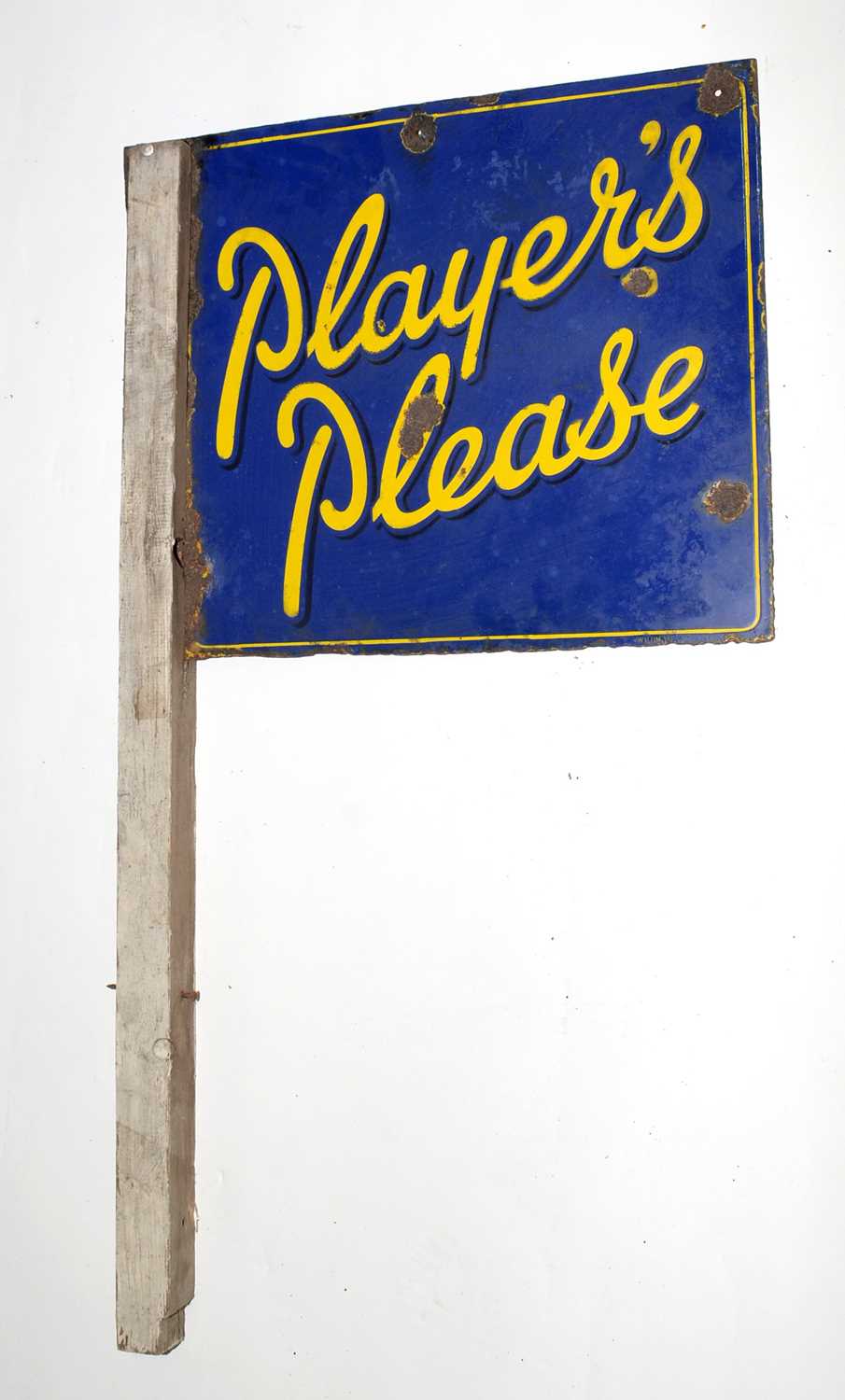 Lot 709 - Player's Please enamel advertising sign,
