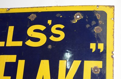 Lot 711 - A large Will's Gold Flake enamel advertising sign
