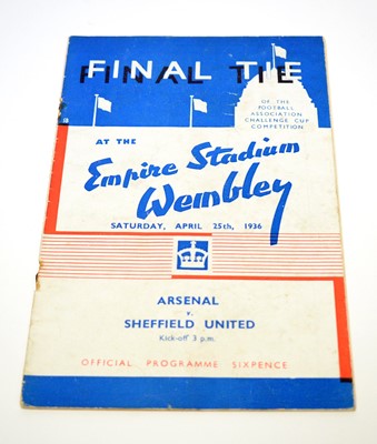Lot 1161 - FA Cup Final Tie programme 1936