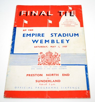 Lot 1162 - FA Cup Final Tie programme 1937