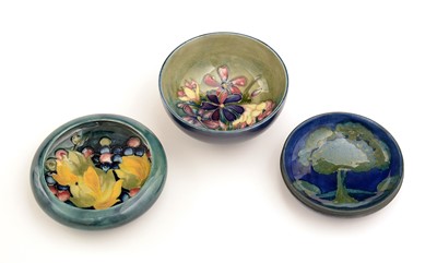 Lot 754 - Three small Moorcroft bowls