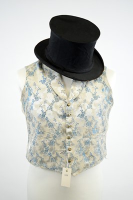 Lot 1195 - A Victorian gentleman's silk waistcoat and "Opera" top hat