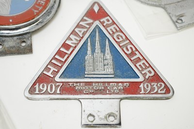 Lot 821 - A selection of car badges.
