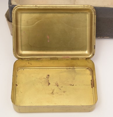 Lot 993 - WWI Commemoration plaque and Christmas tin