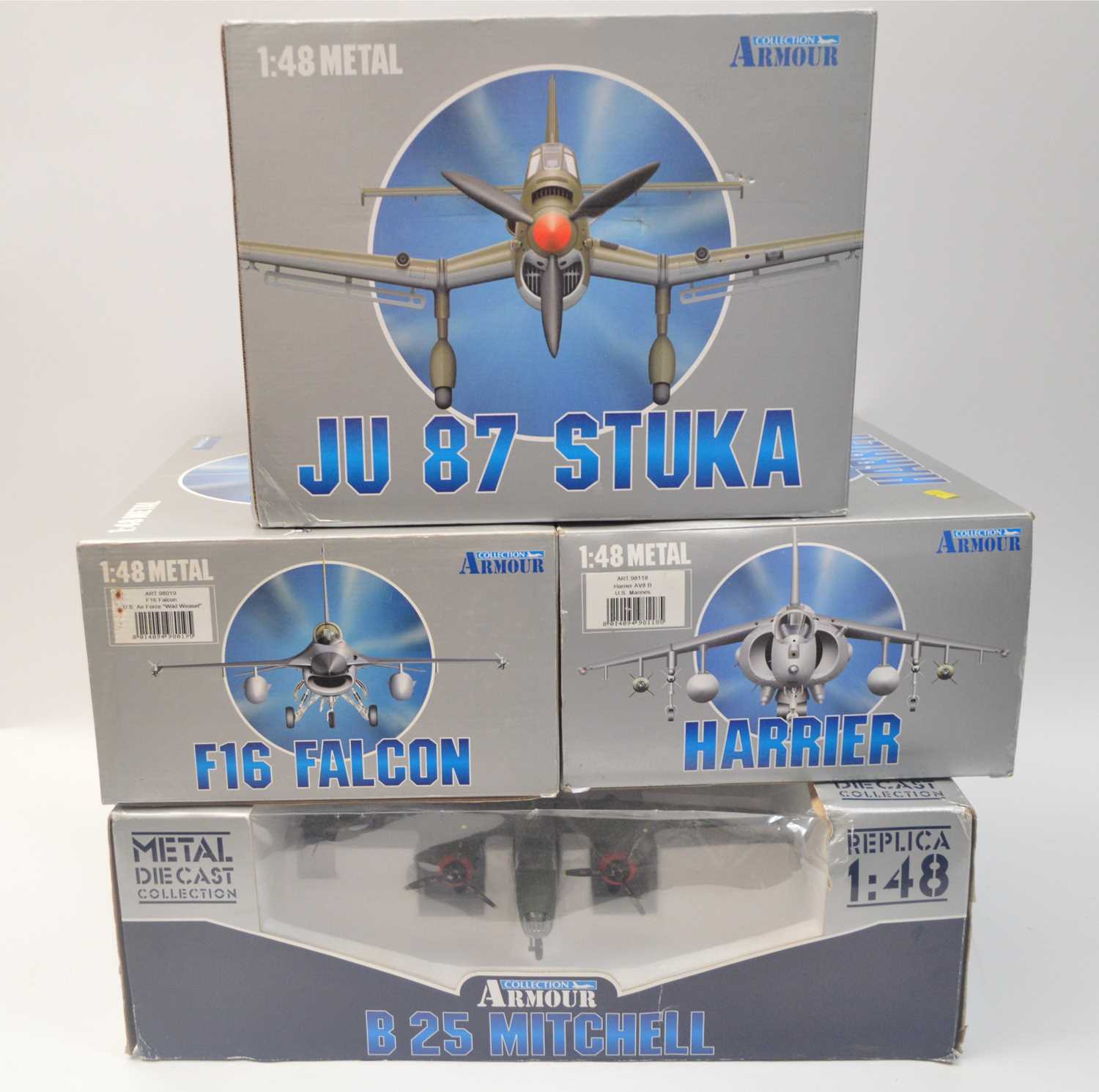 Lot 1100 - Collection Armour 1:48 scale aircraft models.