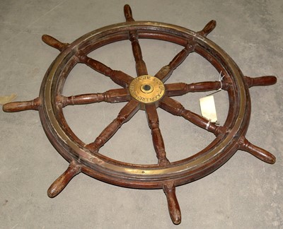 Lot 981 - John Hastie & Co. Ltd., Greenock: a ship's wheel.