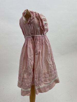 Lot 1192 - 1850s child's pink gingham summer frock