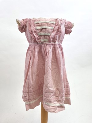 Lot 1192 - 1850s child's pink gingham summer frock