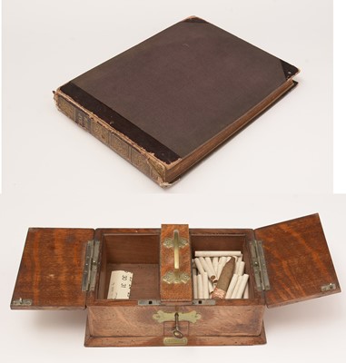 Lot 593 - An early 20th Century scrap album and cigarette box relating to Palmers Shipbuilding & Iron Co Ltd