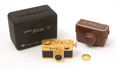 Lot 804 - A Golden Ricoh 16 Subminiature camera.