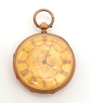 Lot 388 - A Victorian 18ct yellow gold pocket watch