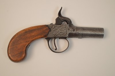 Lot 1023 - A 19th Century percussion muff pistol, by Nock